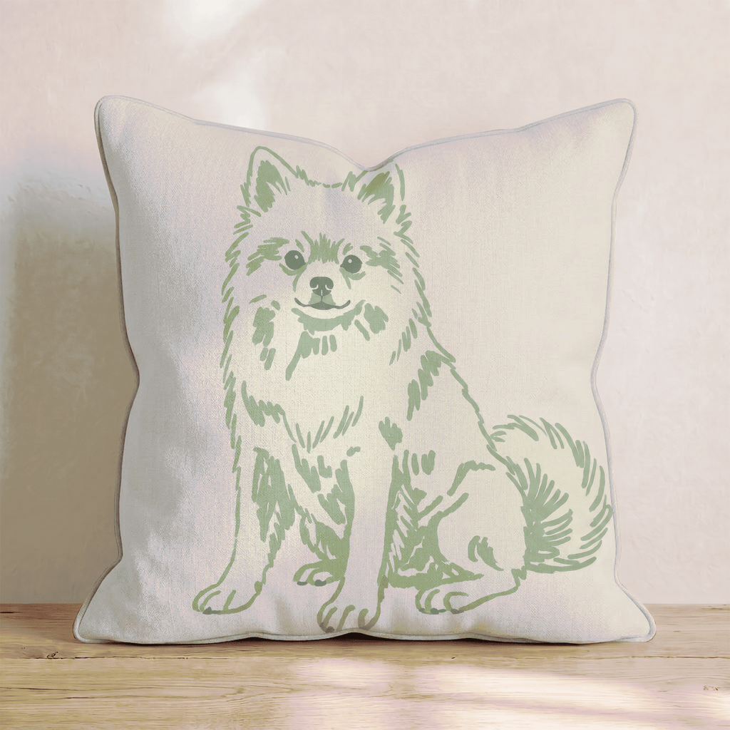 Pomeranian Throw Pillow - Hillcroft Home