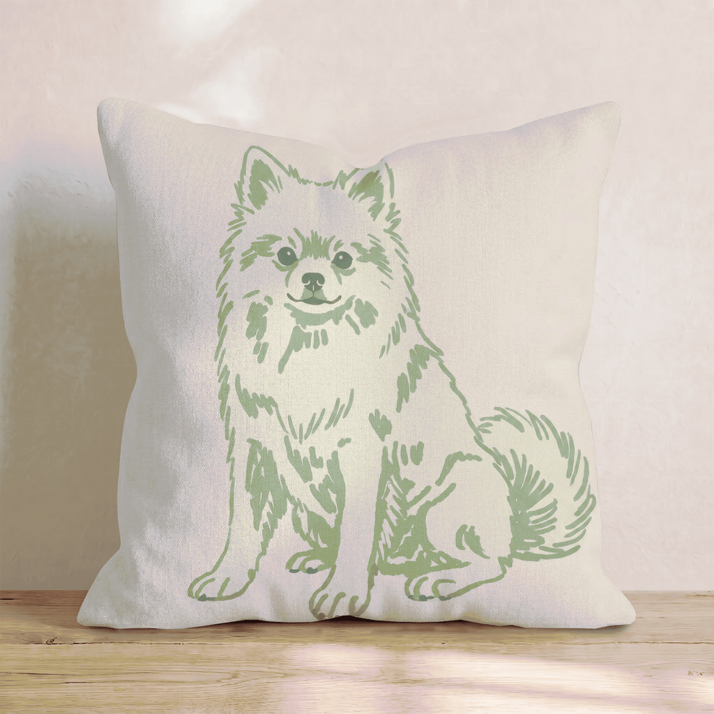 Pomeranian Throw Pillow - Hillcroft Home