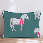 Pony Holiday Bow Throw Pillow - Hillcroft Home
