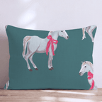 Pony Holiday Bow Throw Pillow - Hillcroft Home