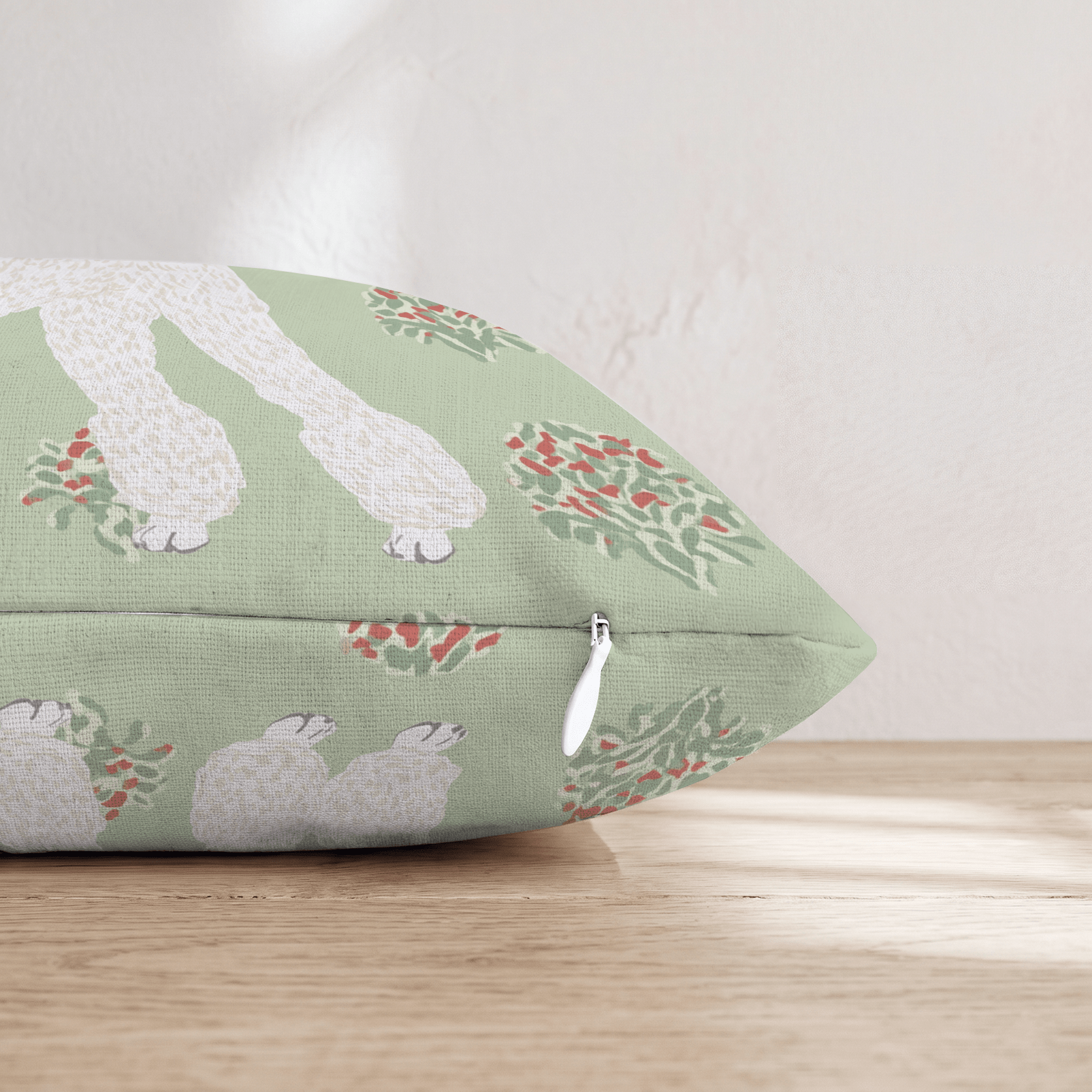 Poodle Garden Throw Pillow - Hillcroft Home