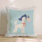 Poodle Patriot Throw Pillow - Hillcroft Home