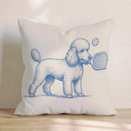Poodle Pickleball Throw Pillow - Hillcroft Home