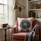 Poodle Portrait Throw Pillow - Hillcroft Home