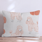 Poodle Pumpkin Patch Throw Pillow - Hillcroft Home