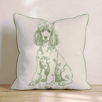 Poodle Throw Pillow - Hillcroft Home