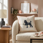 Poodle Tumbler Throw Pillow - Hillcroft Home