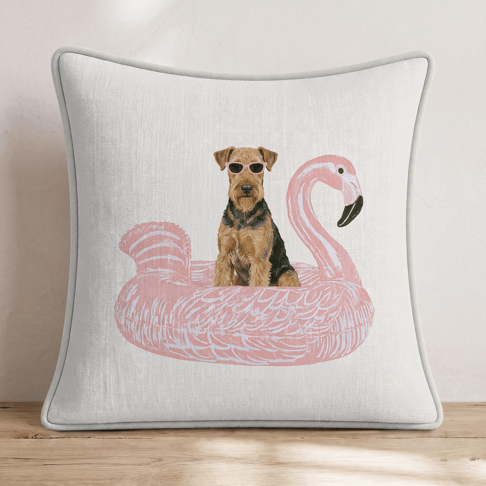 Pool Day Airdale Throw Pillow - Hillcroft Home