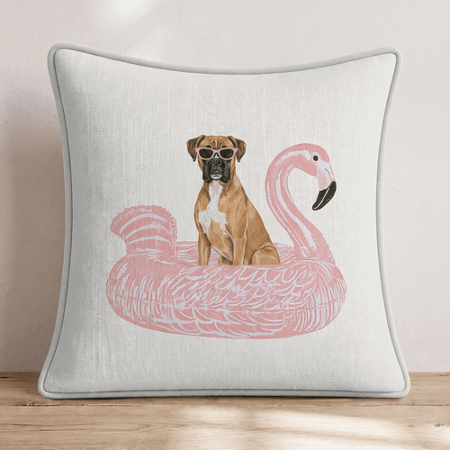 Pool Day Boxer Throw Pillow - Hillcroft Home