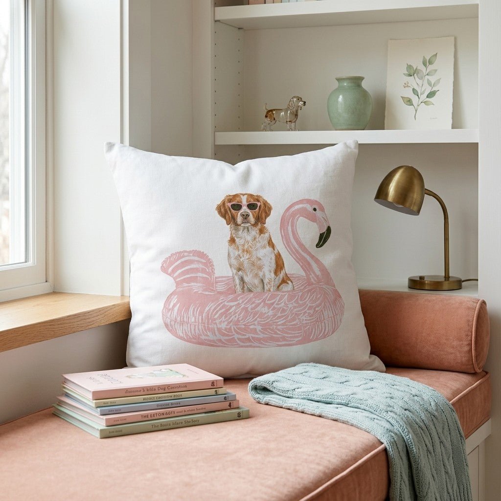 Pool Day Brittany Throw Pillow - Hillcroft Home