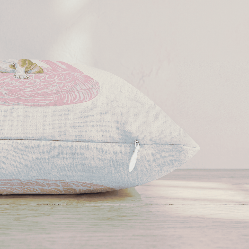 Pool Day Bulldog Throw Pillow throw pillow - Hillcroft Home