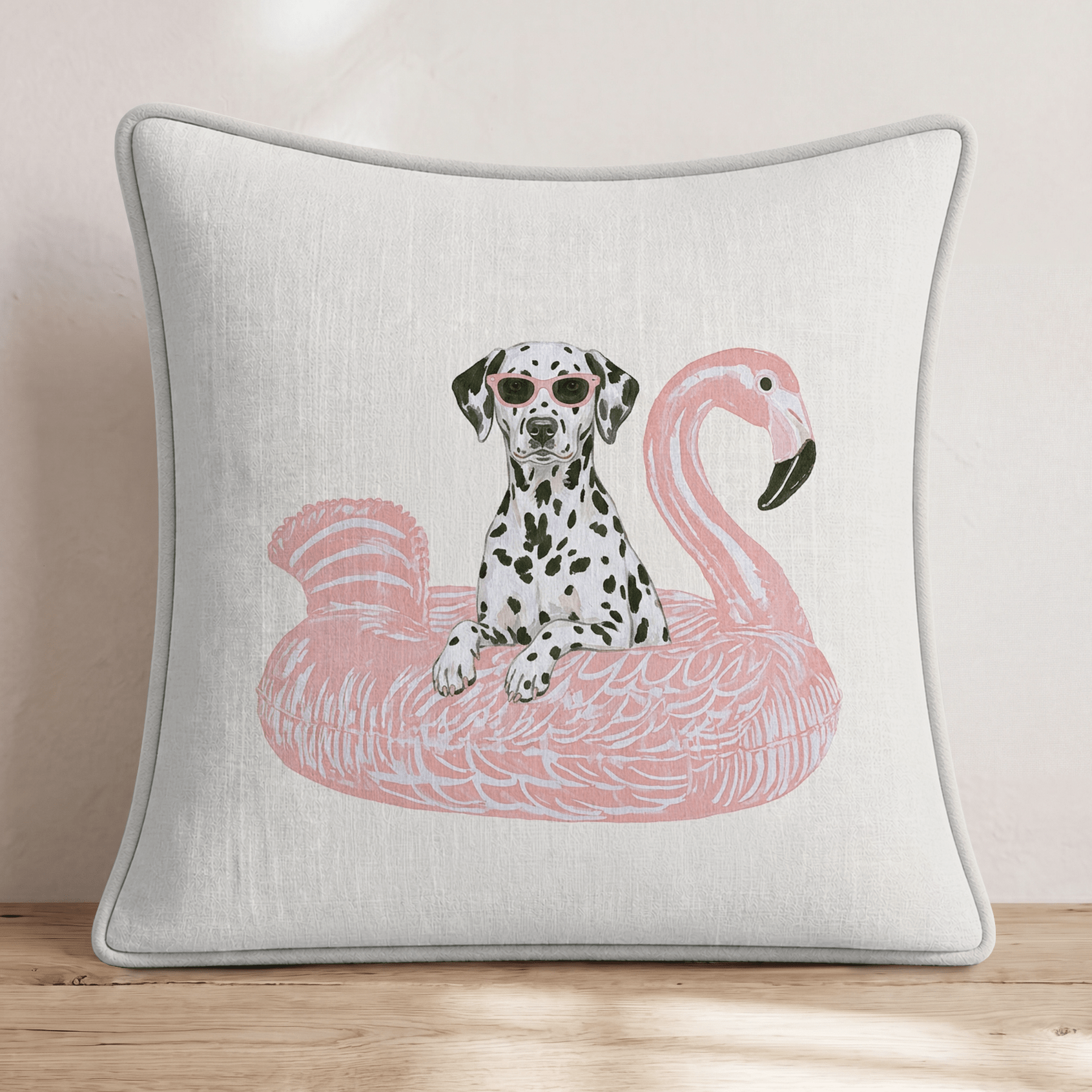 Pool Day Dalmation Throw Pillow - Hillcroft Home