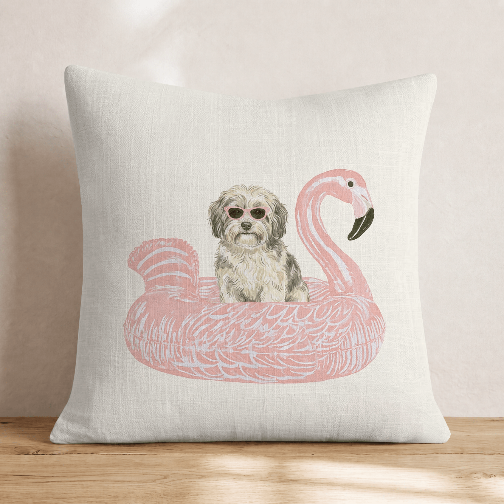 Pool Day Havanese Throw Pillow - Hillcroft Home