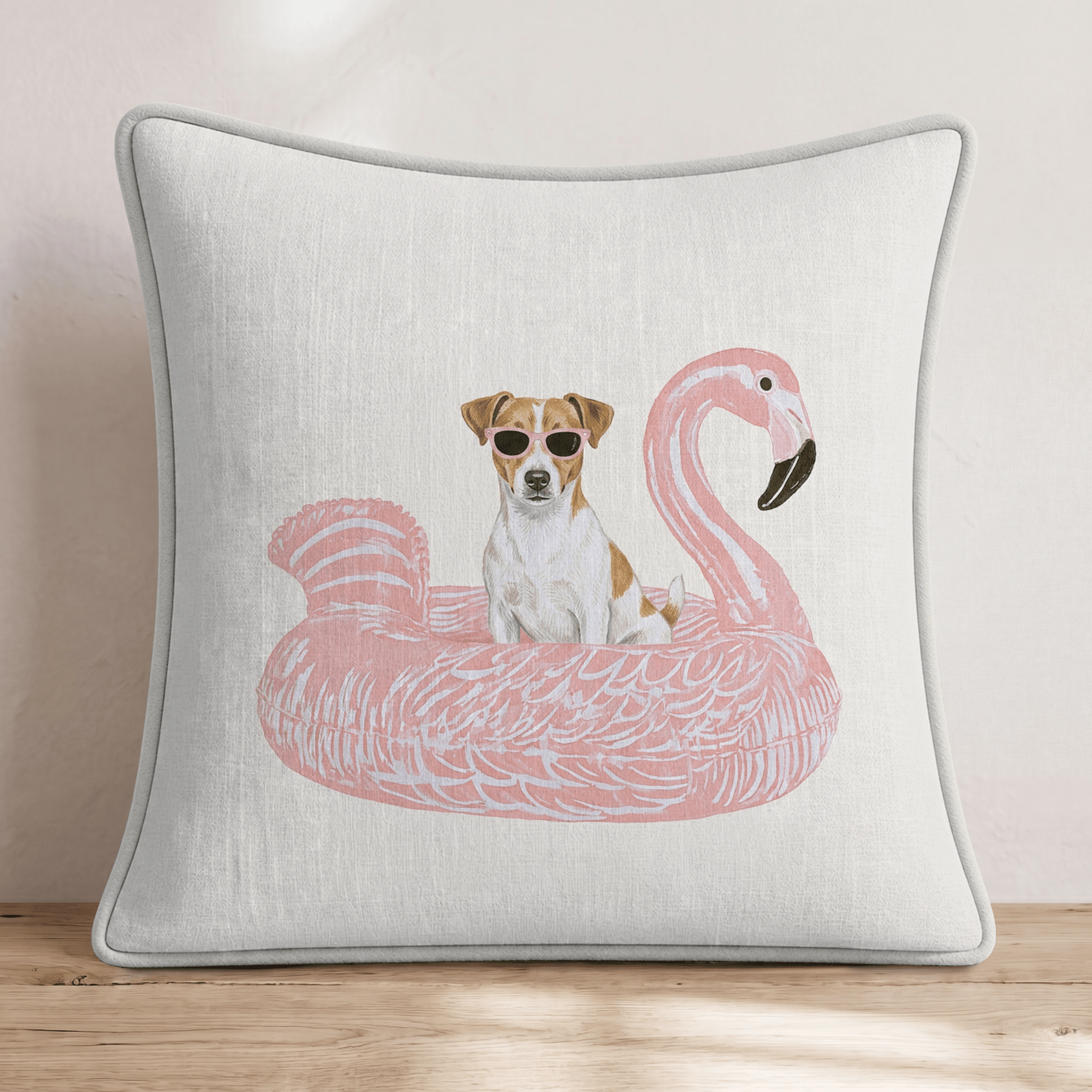 Pool Day Jack Russell Terrier Throw Pillow - Hillcroft Home