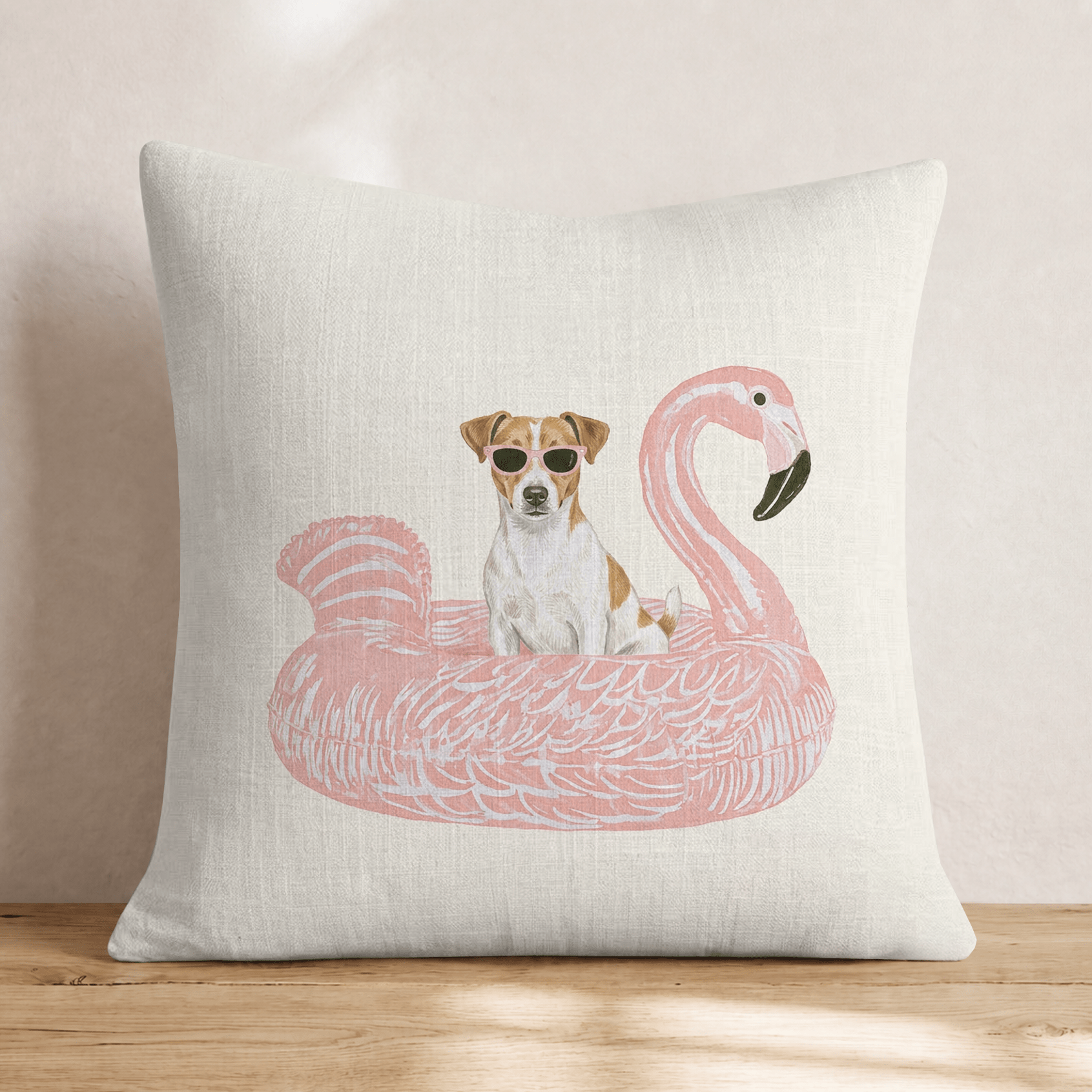Pool Day Jack Russell Terrier Throw Pillow - Hillcroft Home