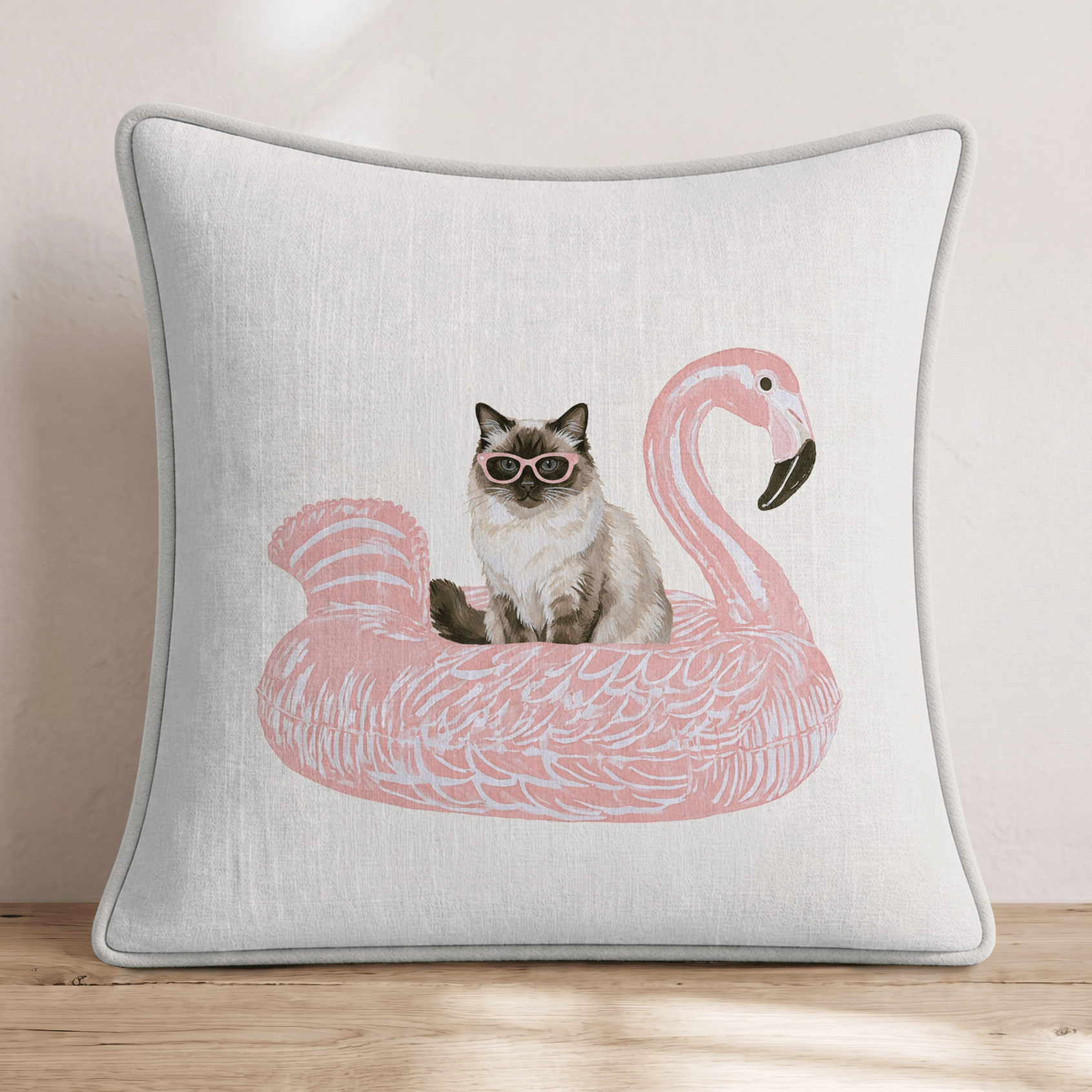 Pool Day Ragdoll Throw Pillow - Hillcroft Home