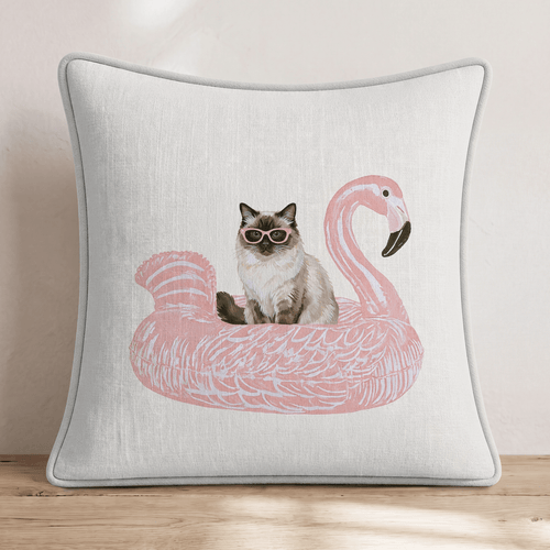 Pool Day Ragdoll Throw Pillow - Hillcroft Home