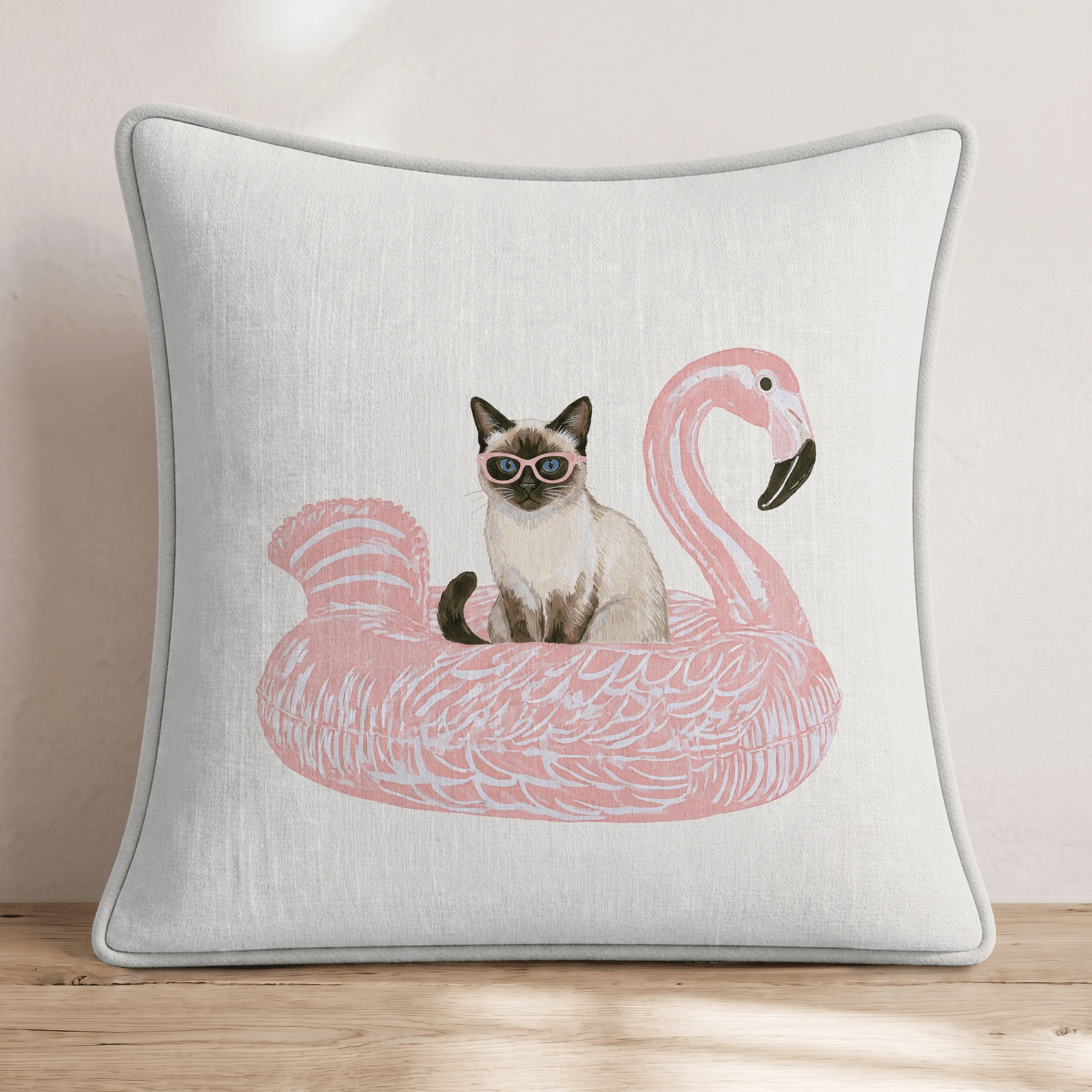 Pool Day Siamese Throw Pillow - Hillcroft Home