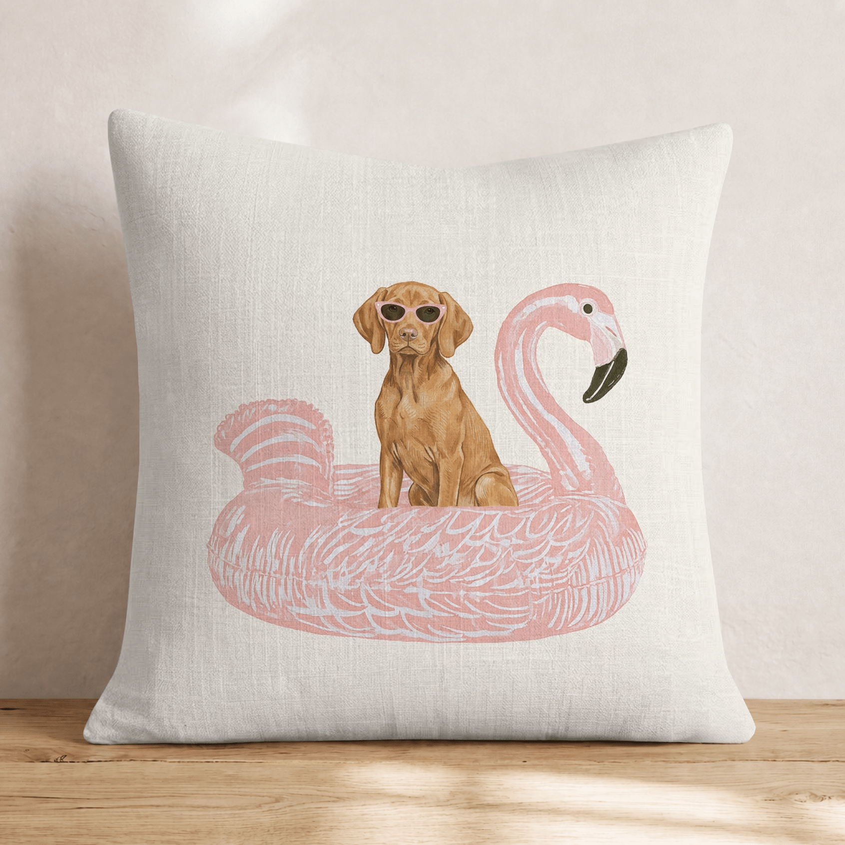 Pool Day Viszla Throw Pillow - Hillcroft Home