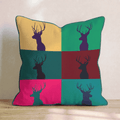 Pop Art Buck Throw Pillow - Hillcroft Home