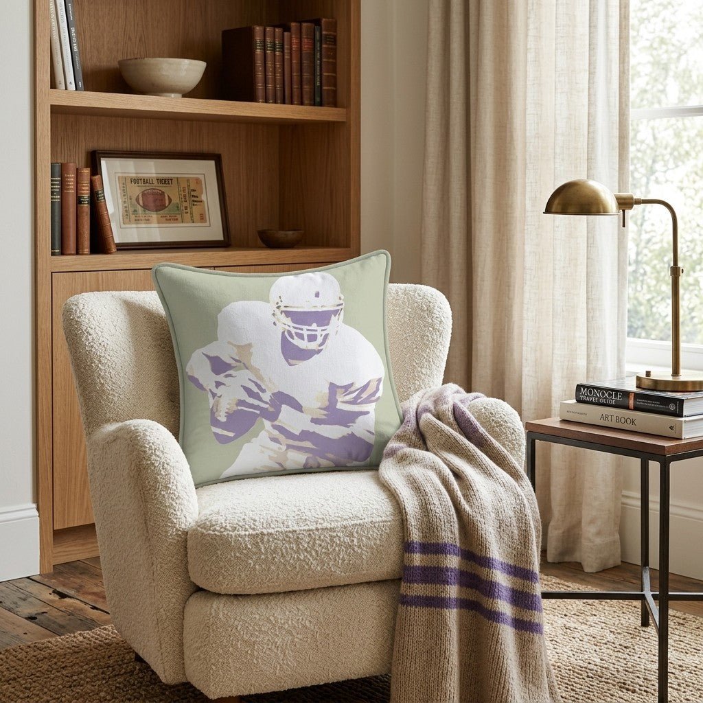 Pop Art Football Throw Pillow - Hillcroft Home