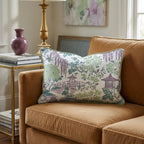 Porcelain Garden Purple Throw Pillow - Hillcroft Home