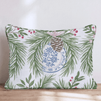 Porcelain Pine Throw Pillow throw pillow - Hillcroft Home