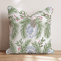 Porcelain Pine Throw Pillow throw pillow - Hillcroft Home