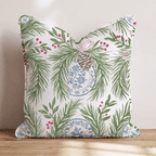 Porcelain Pine Throw Pillow throw pillow - Hillcroft Home