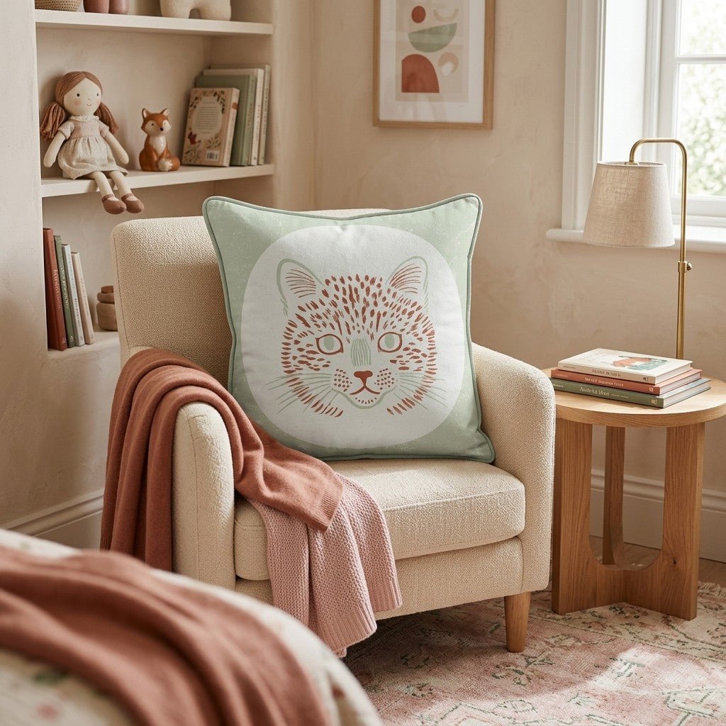Portrait of a Tabby Throw Pillow - Hillcroft Home