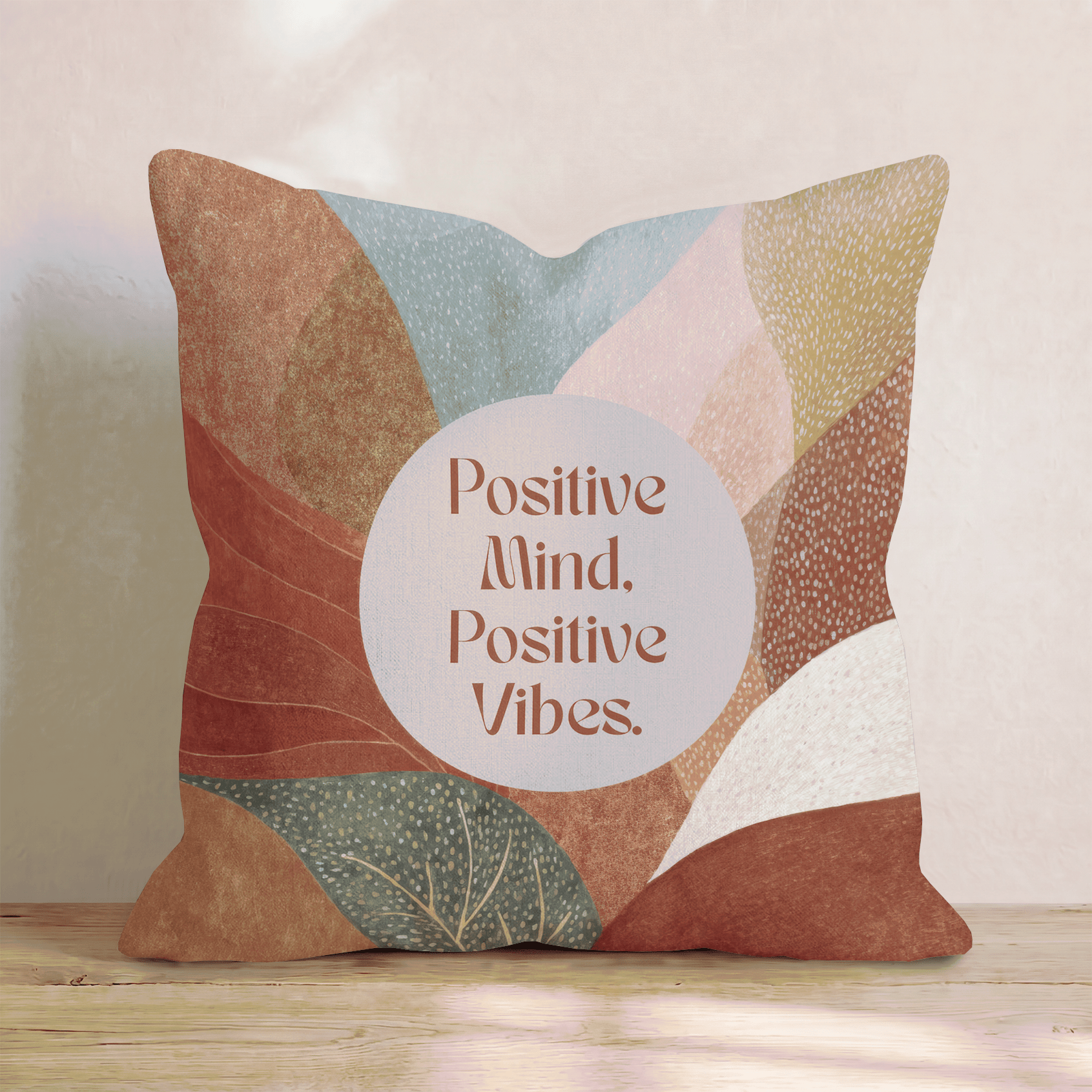 Positive Mind, Positive Vibes. Throw Pillow - Hillcroft Home