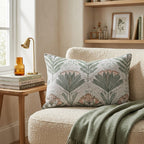 Postcard Bloom Throw Pillow - Hillcroft Home