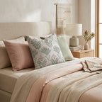 Postcard Bloom Throw Pillow - Hillcroft Home