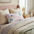 Postmark Rose Throw Pillow - Hillcroft Home