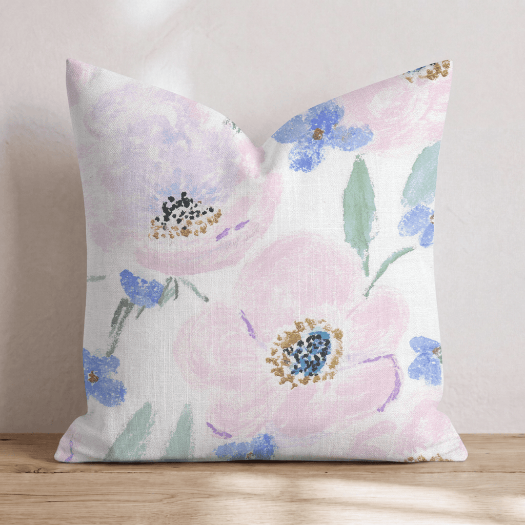 Postmark Rose Throw Pillow - Hillcroft Home
