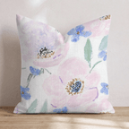 Postmark Rose Throw Pillow - Hillcroft Home