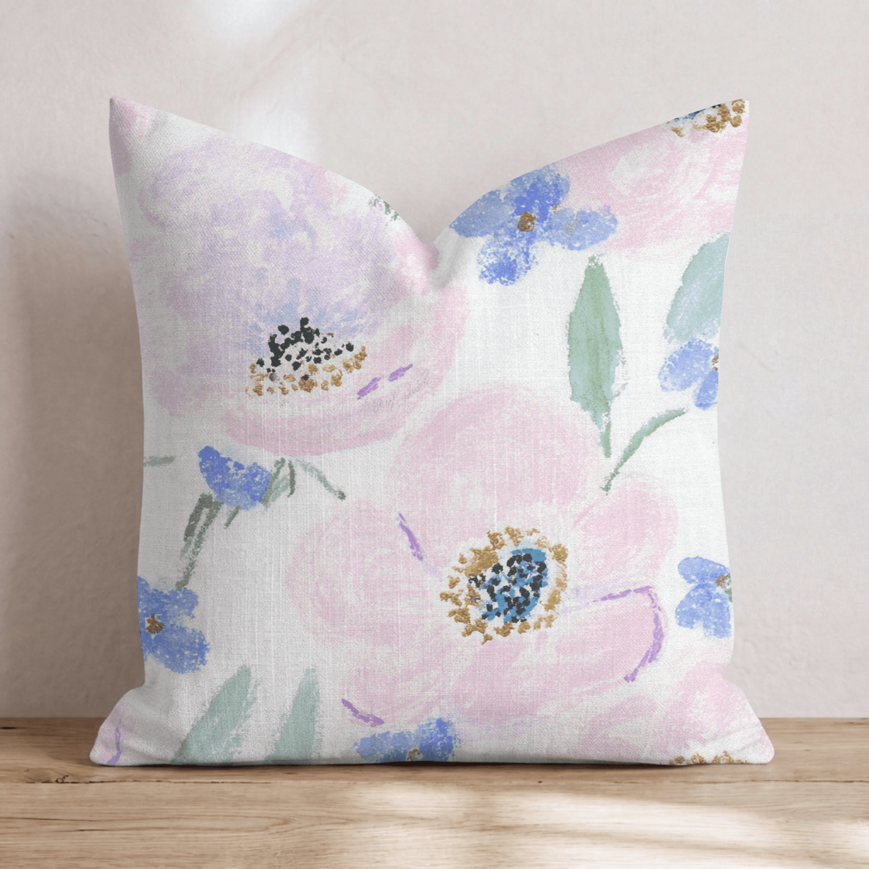 Postmark Rose Throw Pillow - Hillcroft Home