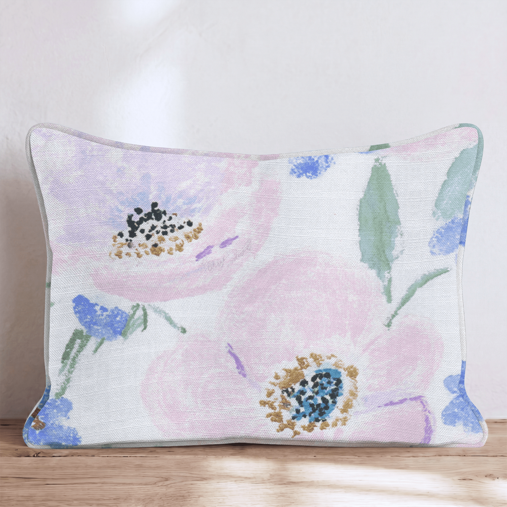 Postmark Rose Throw Pillow - Hillcroft Home