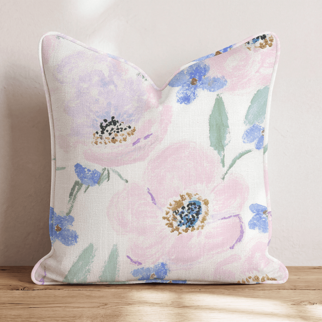 Postmark Rose Throw Pillow - Hillcroft Home
