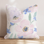 Postmark Rose Throw Pillow - Hillcroft Home