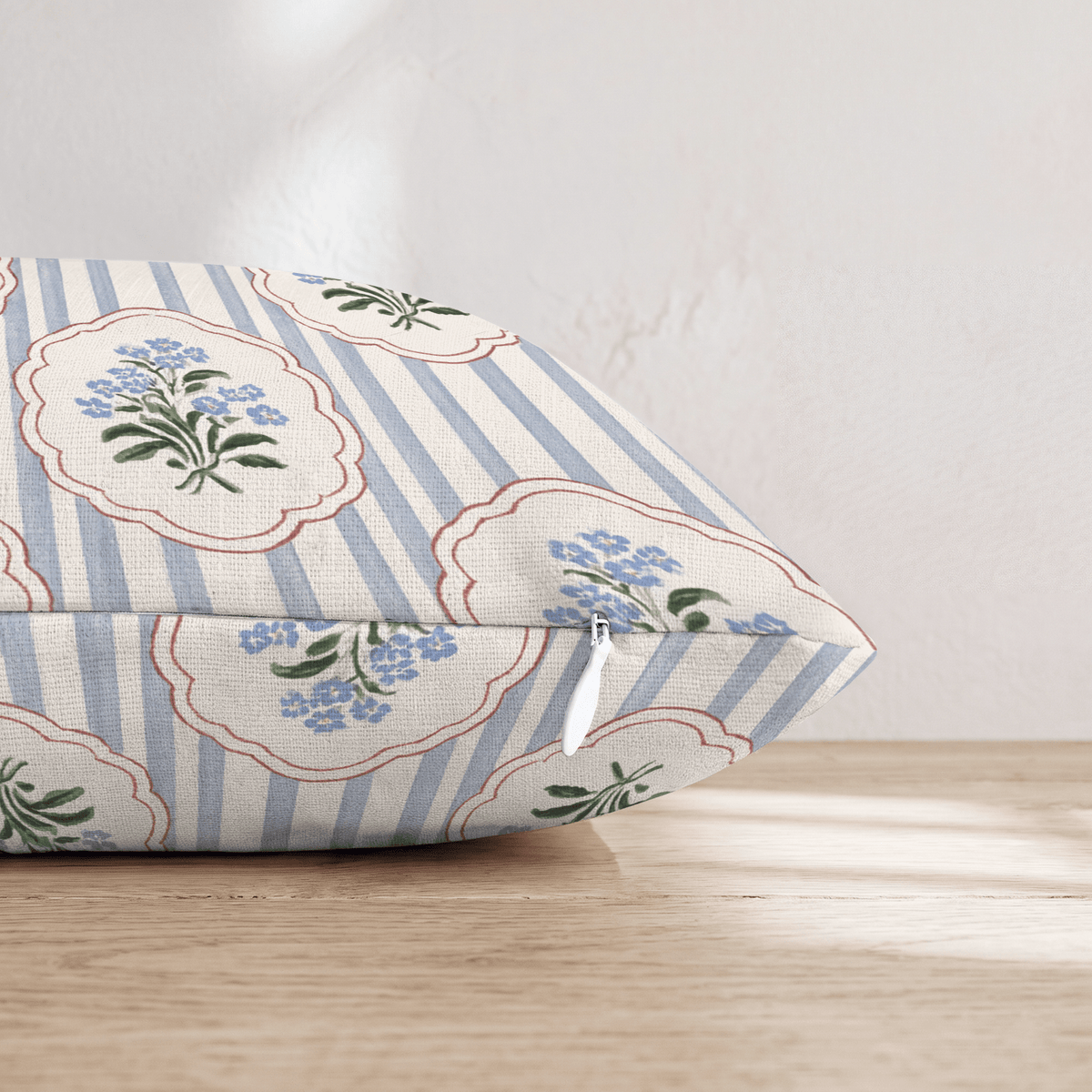 Posy Cornflower Throw Pillow throw pillow - Hillcroft Home