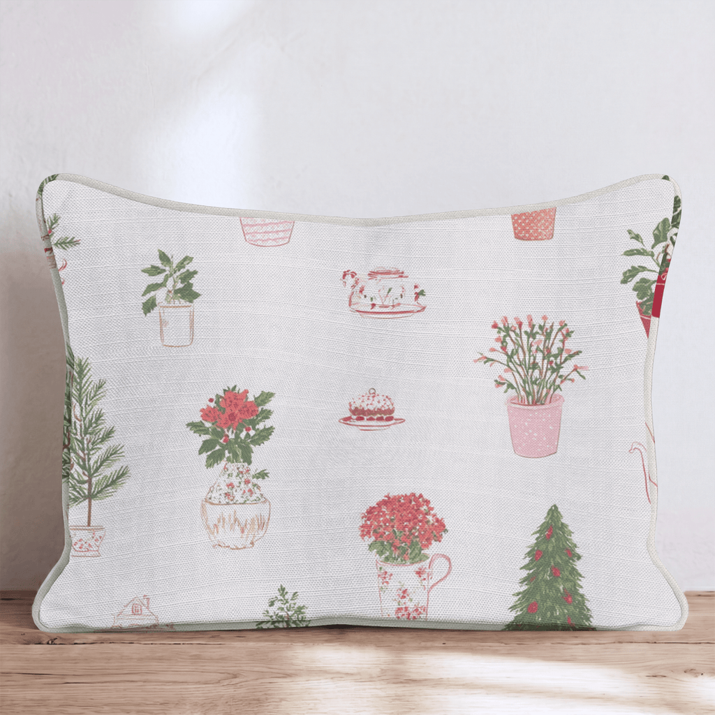 Potted and Merry Throw Pillow - Hillcroft Home