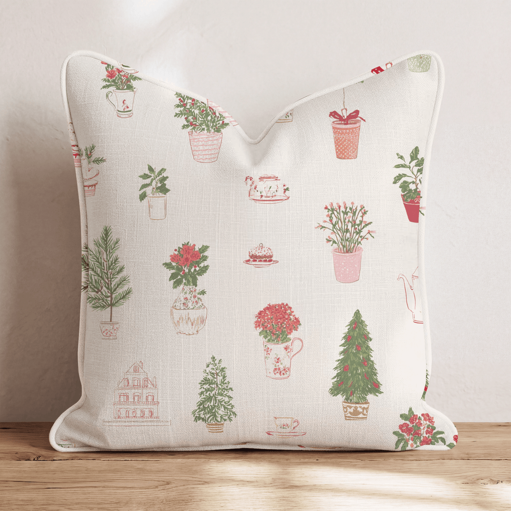 Potted and Merry Throw Pillow - Hillcroft Home
