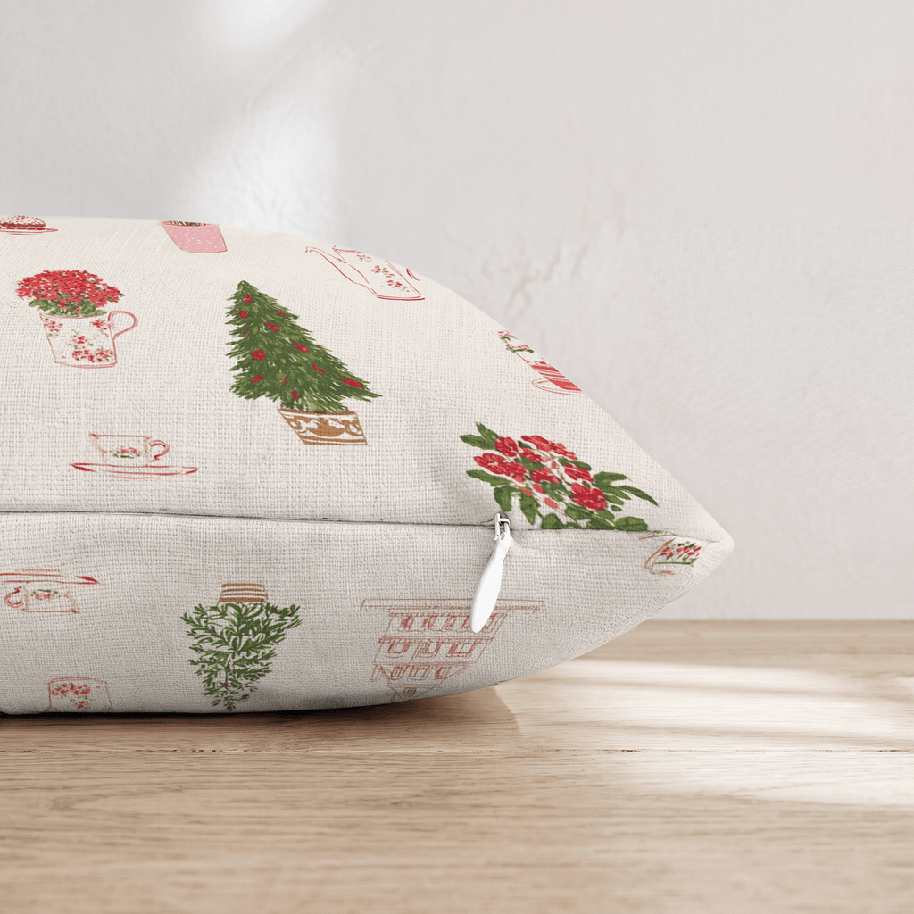 Potted and Merry Throw Pillow - Hillcroft Home