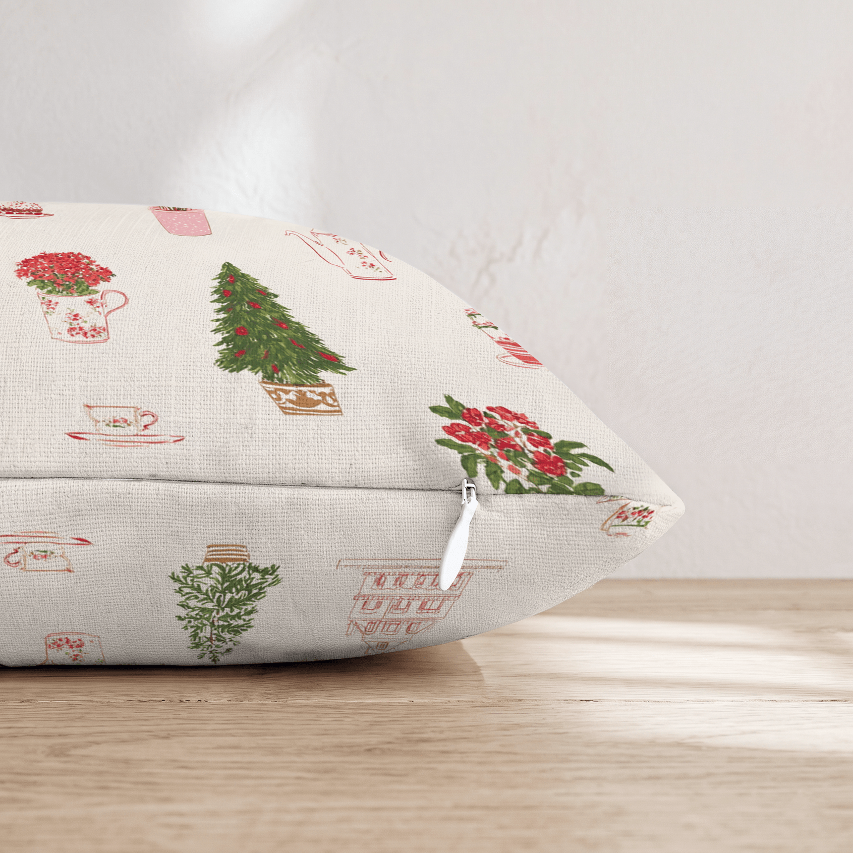 Potted and Merry Throw Pillow - Hillcroft Home