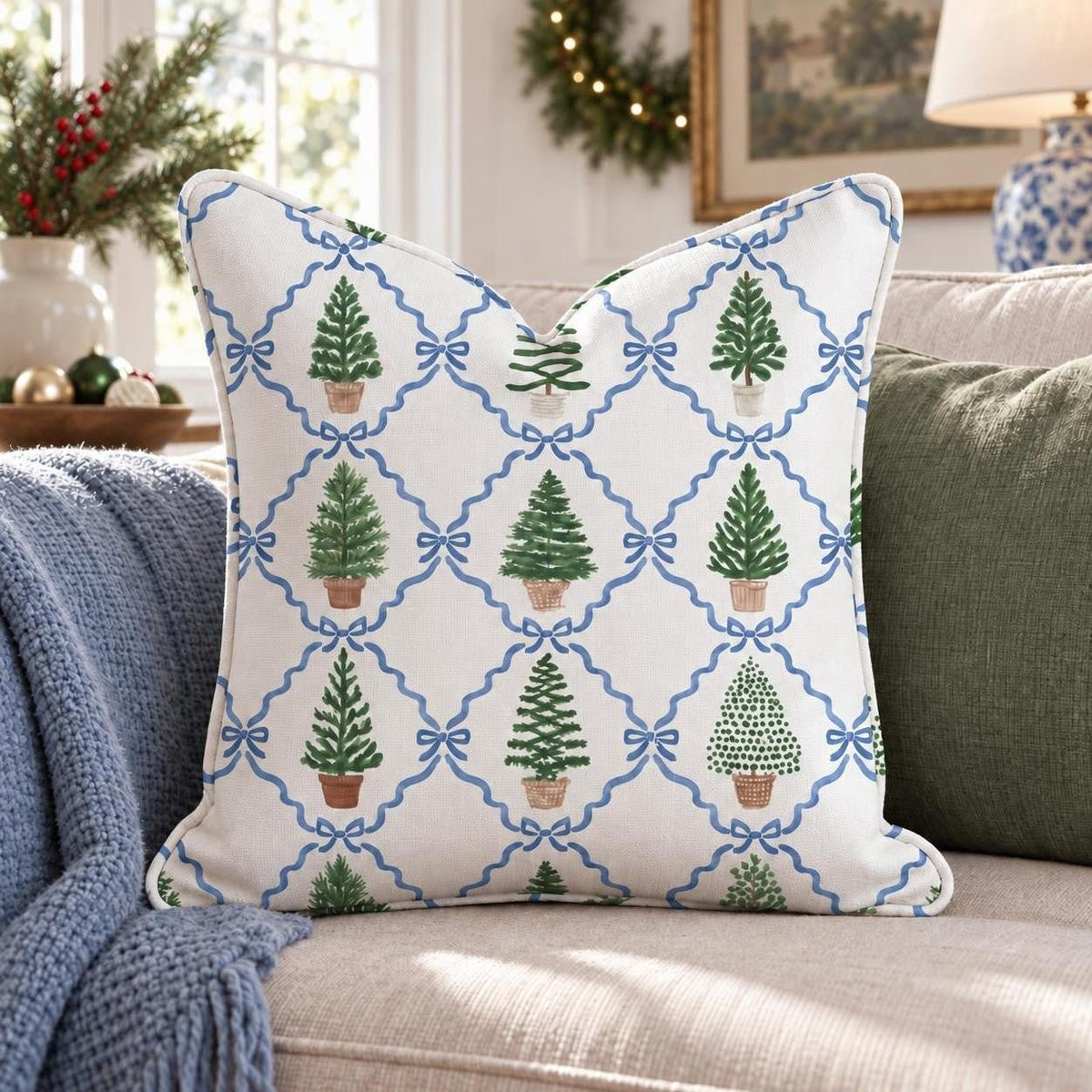 Potted and Proper Throw Pillow throw pillow - Hillcroft Home