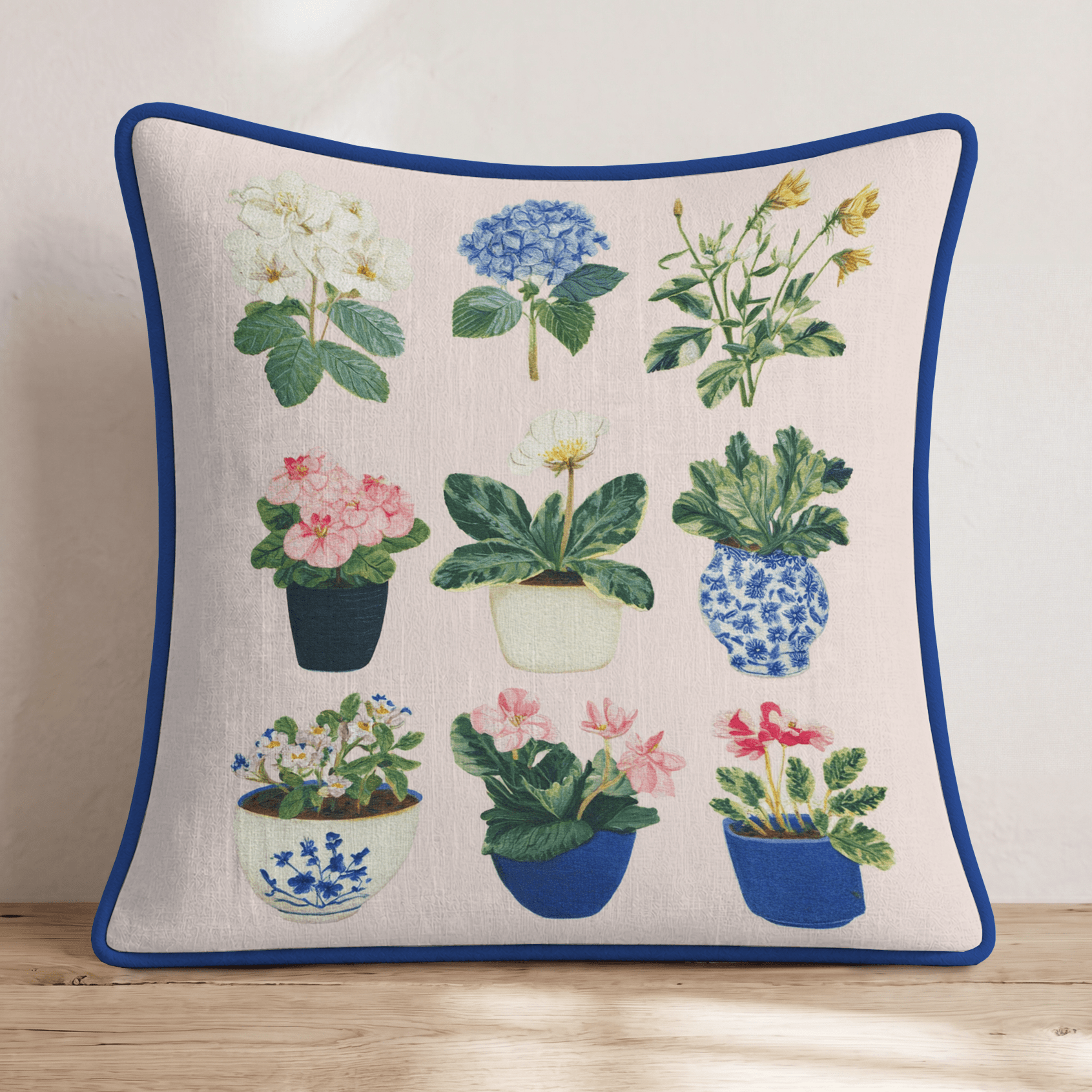 Potted Botanicals Throw Pillow - Hillcroft Home