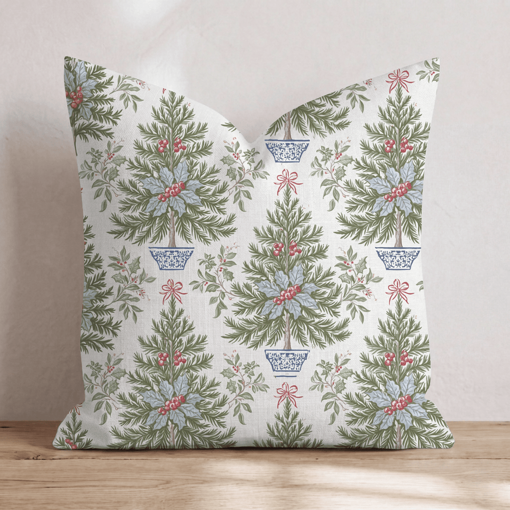 Potted Pines Throw Pillow throw pillow - Hillcroft Home