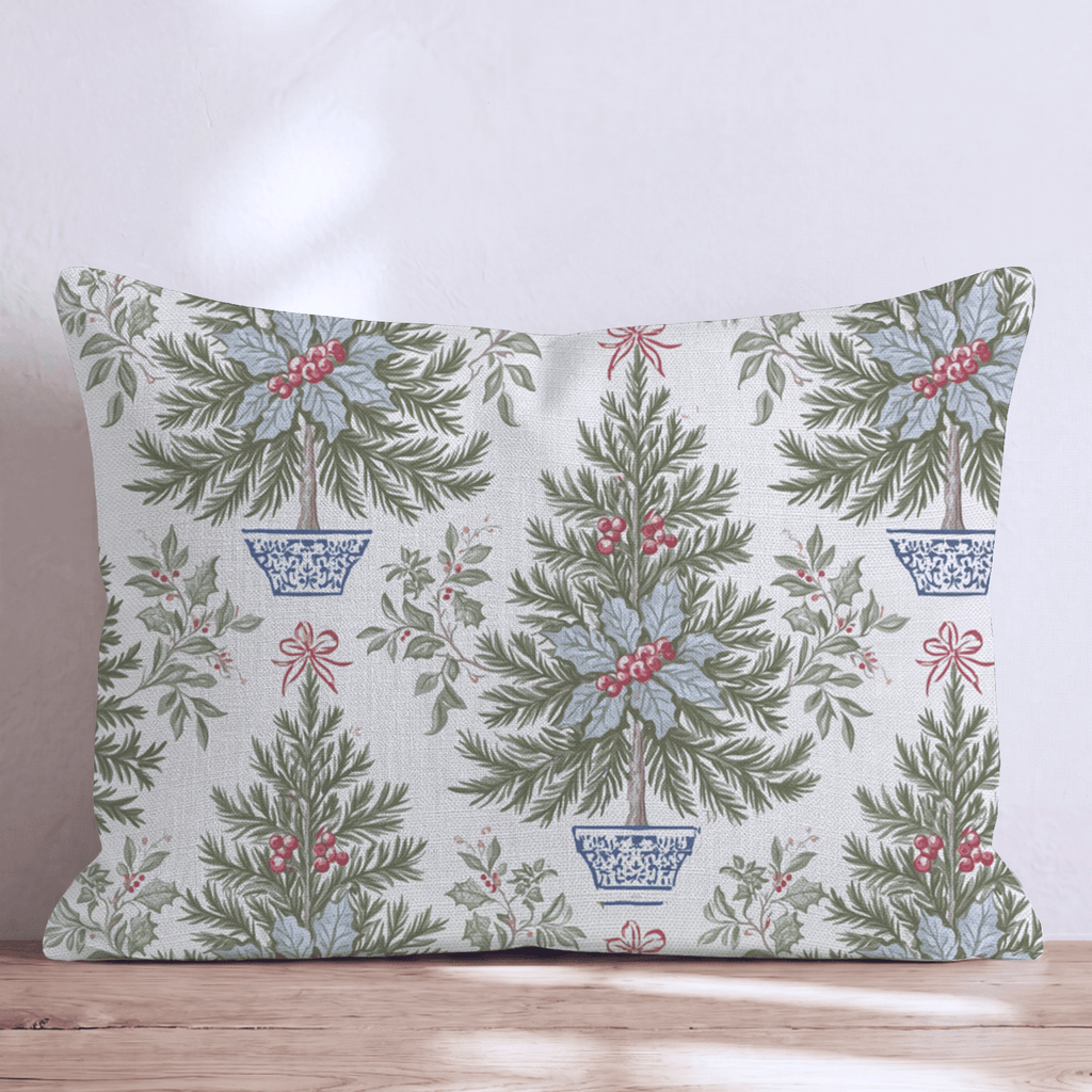 Potted Pines Throw Pillow throw pillow - Hillcroft Home