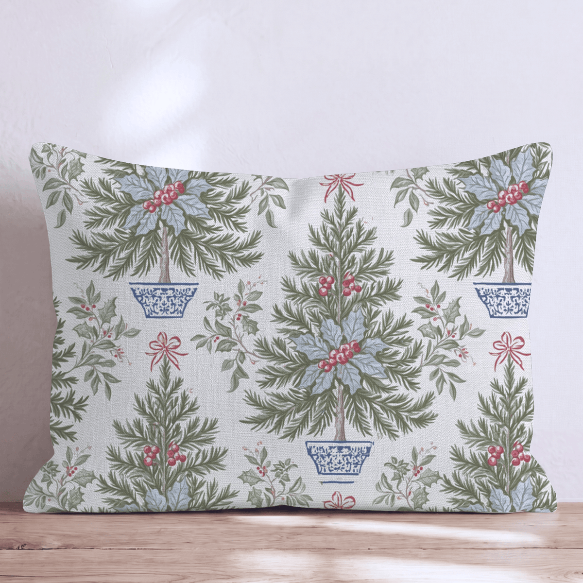 Potted Pines Throw Pillow throw pillow - Hillcroft Home